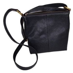 FOSSIL Small Black Leather CROSSBODY Bag  LIKE NEW!